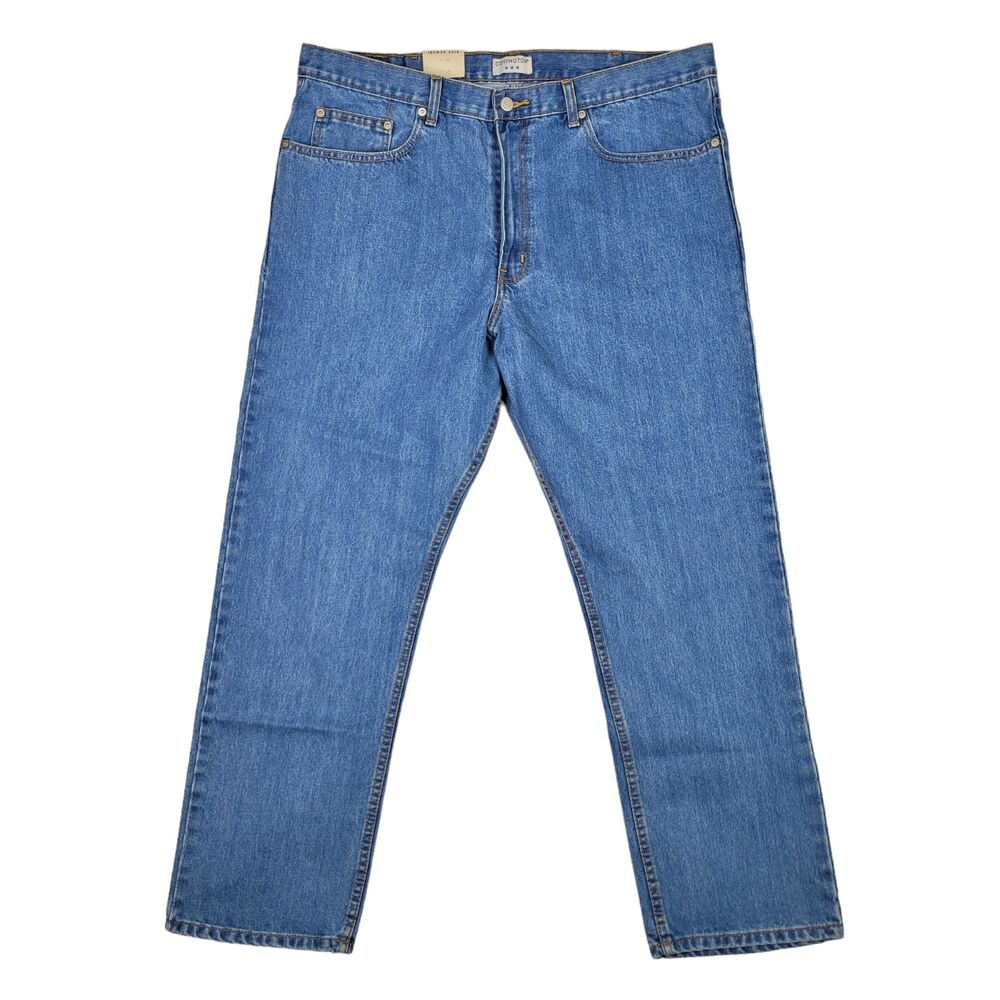 Covington Jeans Mens 40 x 30 Straight Leg Blue Denim Stonewash